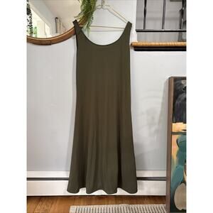 NWOT Polo Ralph Lauren Womens Dress Olive Dark Green XL Matte Jersey Sleeveless